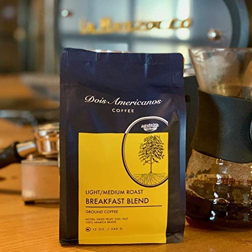 Miniatura 2 de Dois Americanos Breakfast Roast - Café en grano entero, medio ligero, 12 onzas