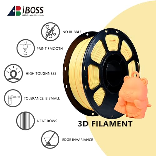 Image of iBOSS Dual Color Matte PLA Plus 3D Printer Filament 1.75mm 2 in 1 Coextrusion 1KG Spool (2.2lbs) PLA+ Filament with Smooth Matte Finish for FDM 3D Printers-Rose Red Orange