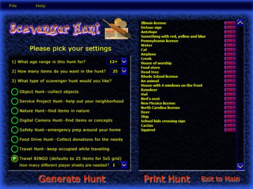 Miniatura 10 de Riddle Me Scavenger and Treasure Hunt Clue Software for Windows Download