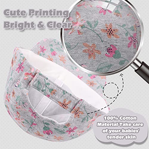 Plain Toddler Baseball Hat Unisex Cotton Kids Trucker Hat Adjustable Baby Boys Sun Caps Girls Baseball Cap 1-5Y (50Cm(1-3Y), Flower) #TOP2