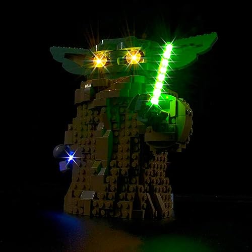 Kyglaring Kit de iluminación LED para Star Wars The Mandalorian The Child - Compatible con el modelo de bloques de construcción Lego 75318 (juego no