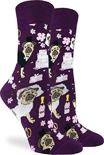 Good Luck Sock Women s Wedding Pugs Dog Socks, Adult