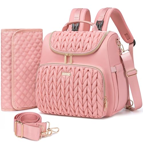 Image of Tealari 4 in 1 Convertible Diaper Bag Backpack,Waterproof Baby Diaper Bag with Changing Pad,Converts into Baby Tote Bag,Diaper Backpack,Stroller Bag and Crossbody Diaper Bag