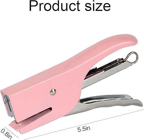 Miniatura 6 de Lindo juego de suministros de escritorio de oficina rosa, dispensador de cinta grapadora, grapas de oro rosa 246, juego de papelería de escritorio