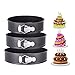 NALCY Redondo Spring Forma Set, Moldes para Pasteles, Molde de Horno Antiadherente, Molde de Resorte/Molde para Hornear/Juego de Pastel de Queso con Fondo extraíble,3 tamaños Contiene