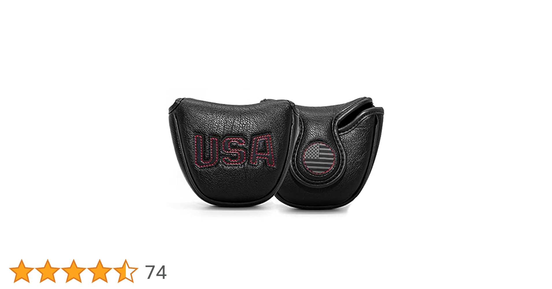 Premium PU Leather Mallet Putter Cover, Putter Head Cover