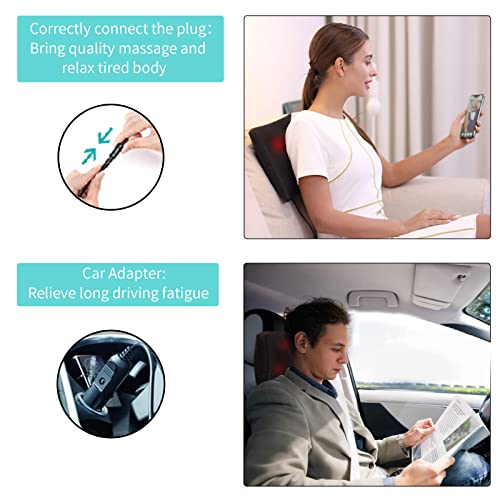 Back Massager with Heat, Shiatsu Back and Neck Massager, Deeper Tissue Kneading Massage Pillow for Neck, Back, Shoulder, Leg, Foot, Body Relieve Muscle Pain - Relax Gift for Her/Him/Friend/Dad/Mom - Image 7