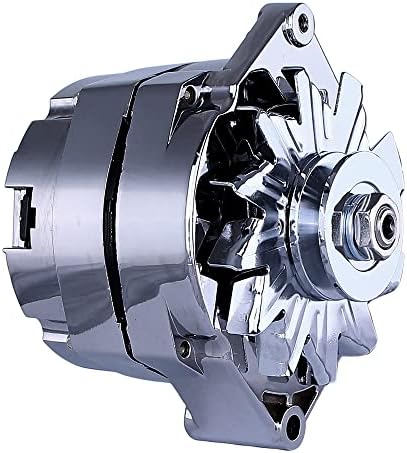 Rareelectrical New Chrome Chevy 1-Wire Or 3-Wire Alternator Compatible With 140 Amp Self Exciting Energizing By Part Number 7127-140CH