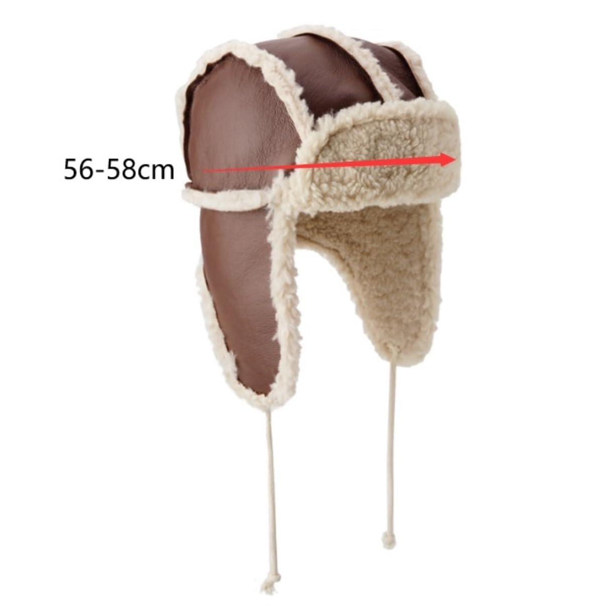 Mützen Winter Mützen Unisex-Wintermütze, Warme Poilt-Mütze, PU-Leder-Futter, Plüschmütze Mit Ohrenschützern Wintermütze (Color : Brown, Size : One Size)