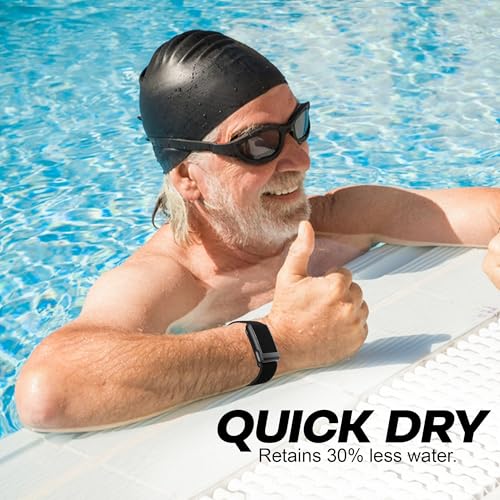 DADO HydroKnit Waterproof Nylon Sport Band Compatible with WHOOP 5.0, One, Peak, and Life | Elastic, Fast-Drying, Water-Resistant, and Comfortable Strap for Active Lifestyles (Black, Life/MG) by DADO - Image 6