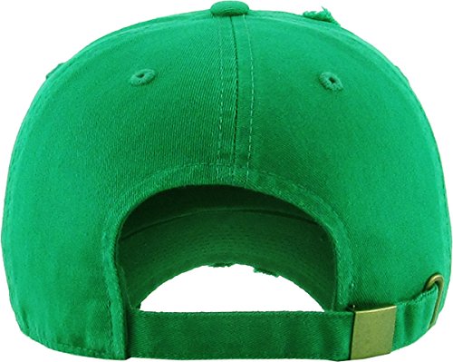 Image of KBETHOS Vintage Washed Distressed Cotton Dad Hat Baseball Cap Adjustable Polo Trucker Unisex Style Headwear