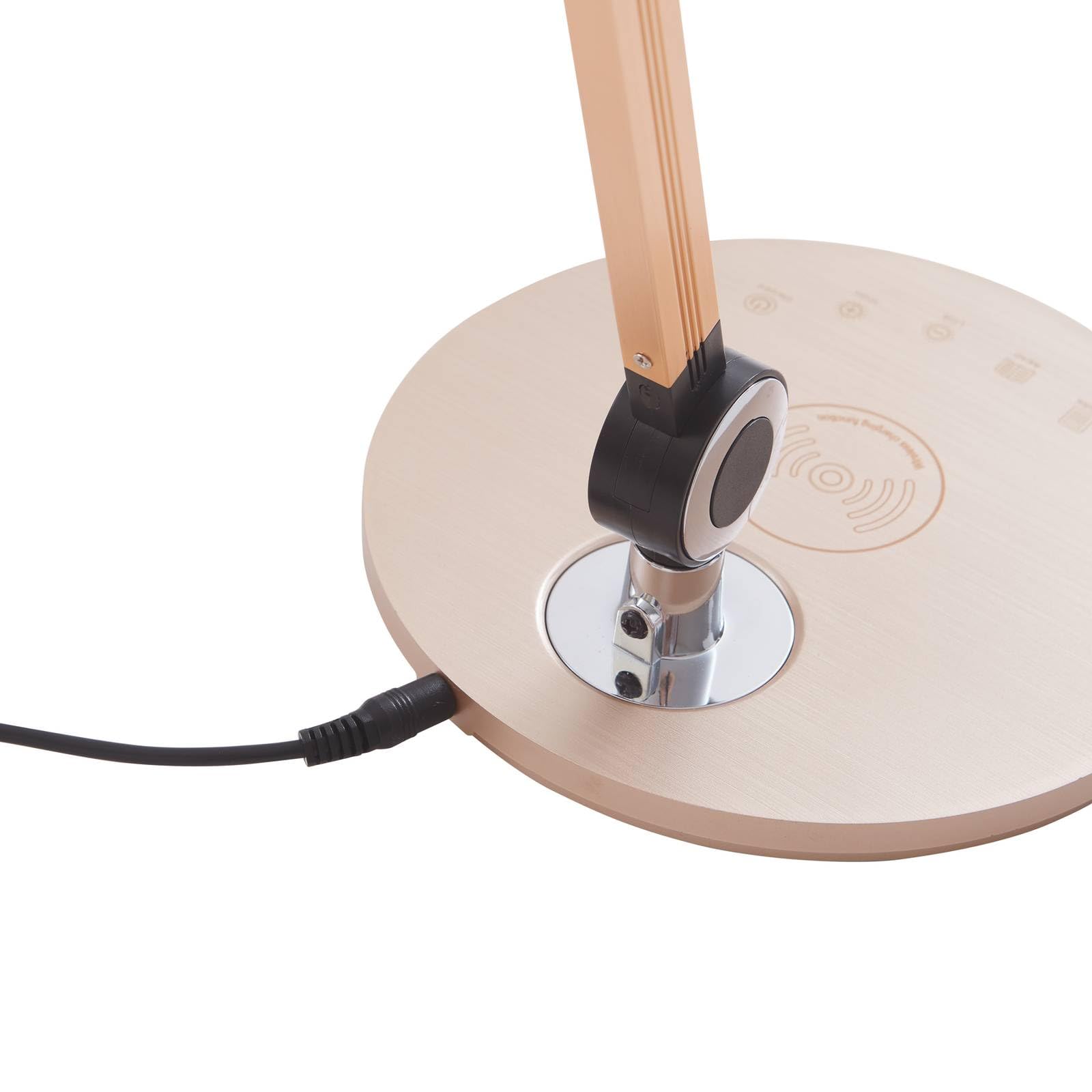 Lindby LED Tischlampe Nyxaris dimmbar (Modern) in Gold/Messing (1 flammig,) - Tischleuchte Schreibtischlampe Nachttischlampe Arbeitszimmerleuchte