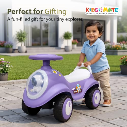 Image of Kidsmate Astro Rider Push Ride On Car for Kids 1 to 3 Years (Purple)