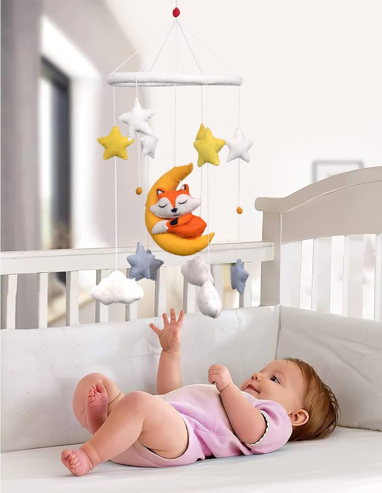 THB Baby Mobile Animal Nursery Decoration Newborn Shower Gift Birthday Gift | Baby Bed Decoration for Boys and Girls Toys Figure Playing Set for Babies |DIY Hanging 1
