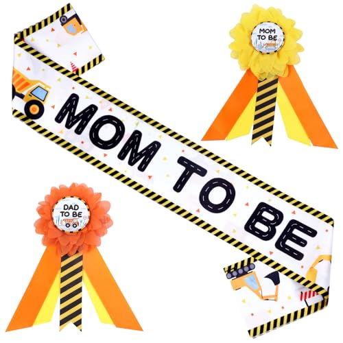 Écharpe de maternité et épingles pour baby shower garçon réussie