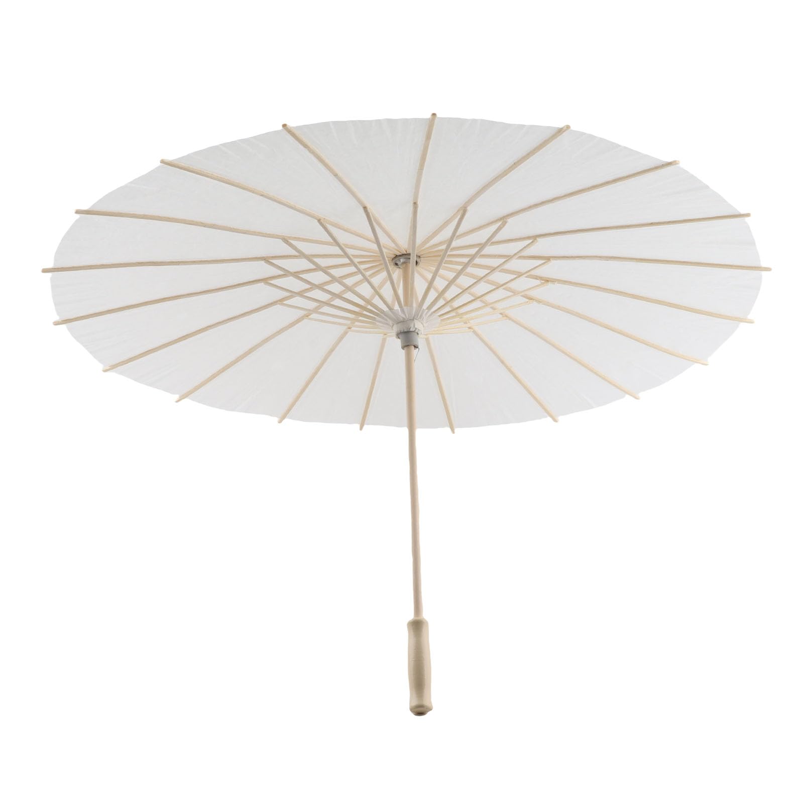 Tyenaza Ombrellone in carta bianca da 20/30/40/60 mm, ombrello decorativo per matrimonio, bomboniere, ombra estiva(Diameter 60cm)