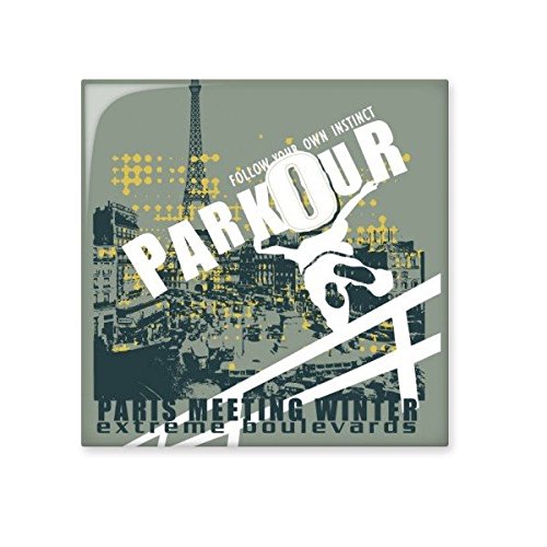 Carreaux de céramique graffiti Paris sport vie art illustration motif bisque