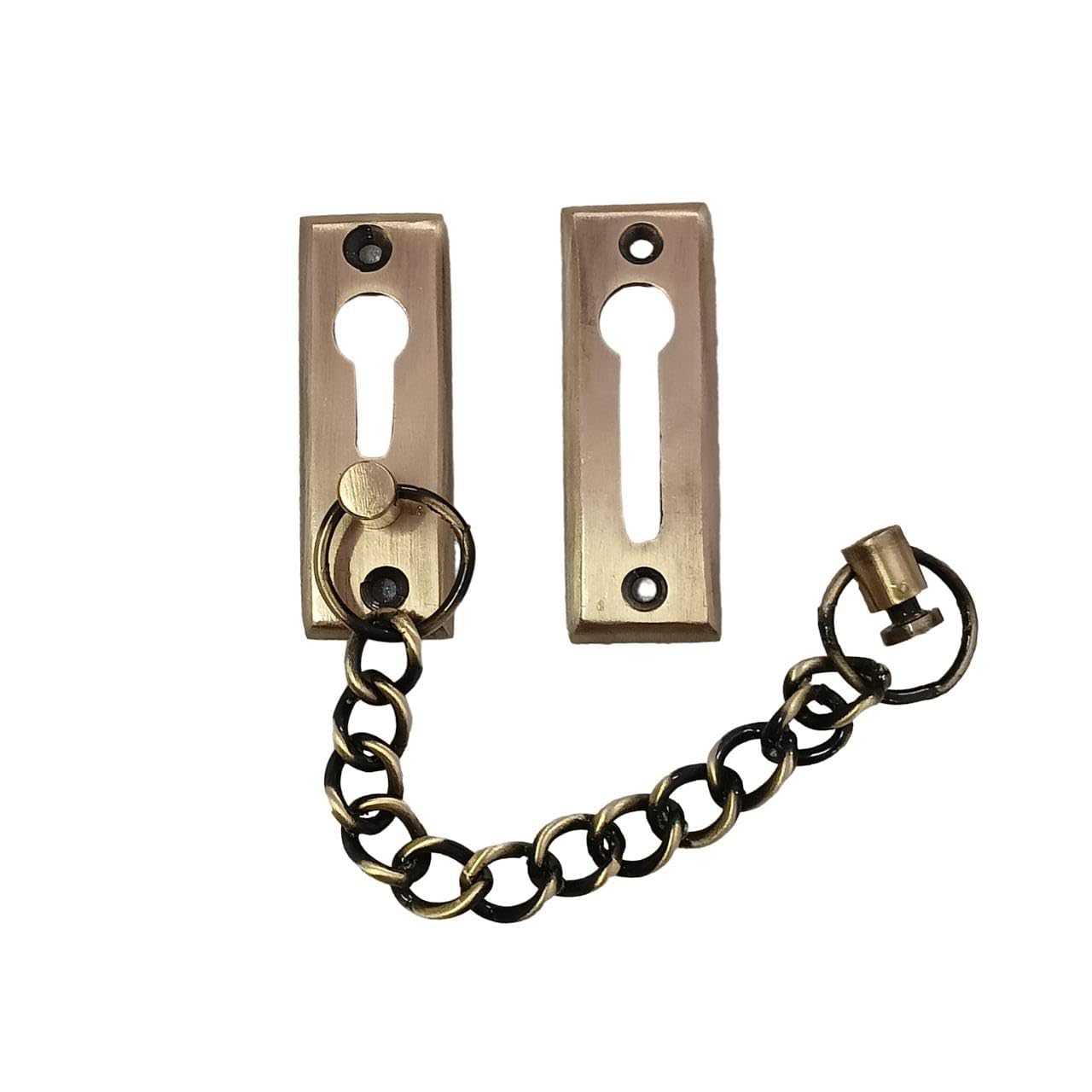 Brass Square Heavy Door Chain for Door Security for Home/Guard/Security Latch (Antique) 1