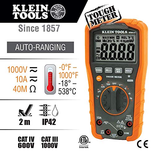 Klein Tools MM600 HVAC Multimeter, Digital AutoRanging Multimeter for