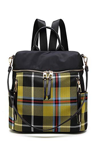 Nishi Plaid BackpackWaterproof Laptop Backpack for Travel School Daypack Neylon by Mia K. Farrow
