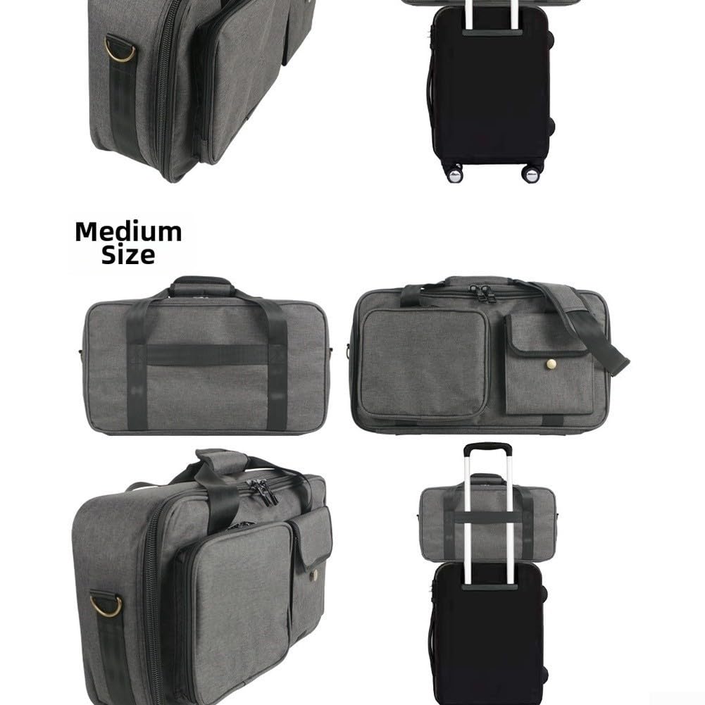Zenllihome Borsa per processore multi effetti per chitarra, pedaliera e controller DJ, impermeabile, antiurto, custodia per musica con spalla, zaino portatile per accessori per chitarra (M, nero)
