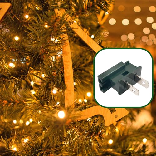 Image of 25 Pack Green SPT-1 Vampire Male Plugs for Christmas Lights Sets (SPT-1 Green)