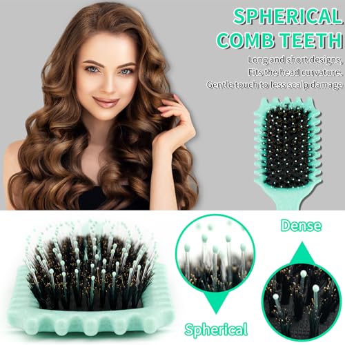 WOHSEROM 1PCS Curly Hair Brush, Curl Defining Brush, Boar Bristle Hair Brush for Combing and Shaping Men's and Women's - Image 3