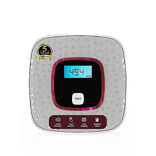 Carbon Monoxide Alarm Detector - With Digital Lcd Display And Voice Warning Battery Powered #TOP30