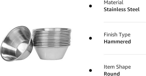 Miniatura 8 de Tazas para salsa, Acero inoxidable