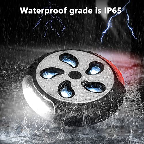 Suranew Kinderwagenlichter 2 Pack LED-Kinderwagenlichter mit weißem rotem Licht, Kinderwagenzubehör, wasserdichter Blitz für Kinderwagen, Rollatoren für den Außenbereich bei Nacht