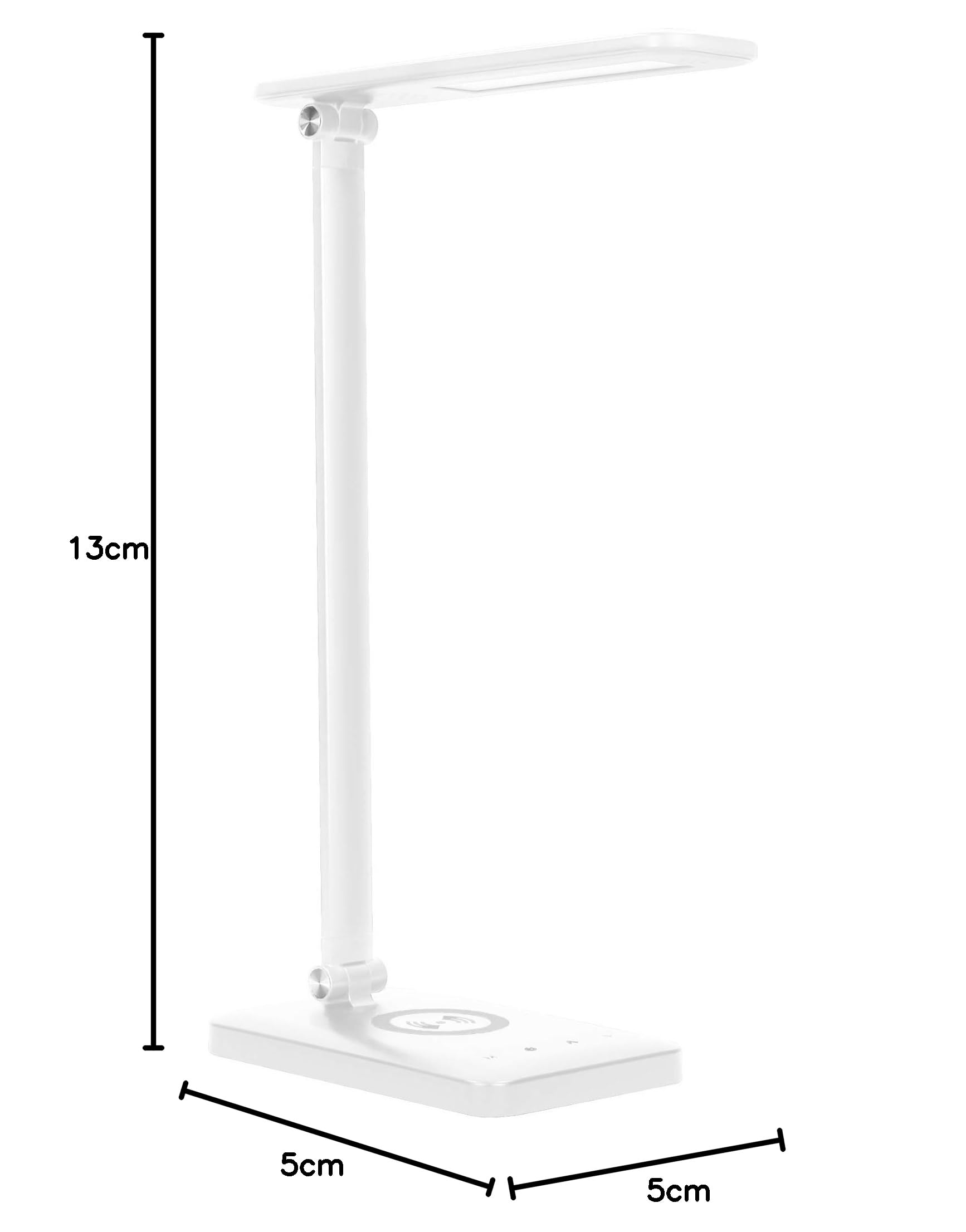 ORNO Wirle lampa biurkowa LED z ładowarką, regulacja jasności 3000 K / 4000 K / 6000 K (biała), 17,50 x 3 x 2,50 cm