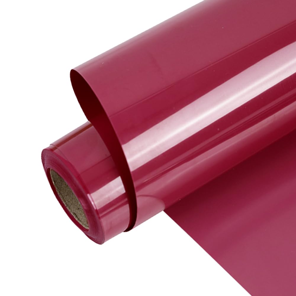FUNKAKA Heat Transfer Vinyl Rolls, 12" x 9ft Rose Red Iron on Vinyl