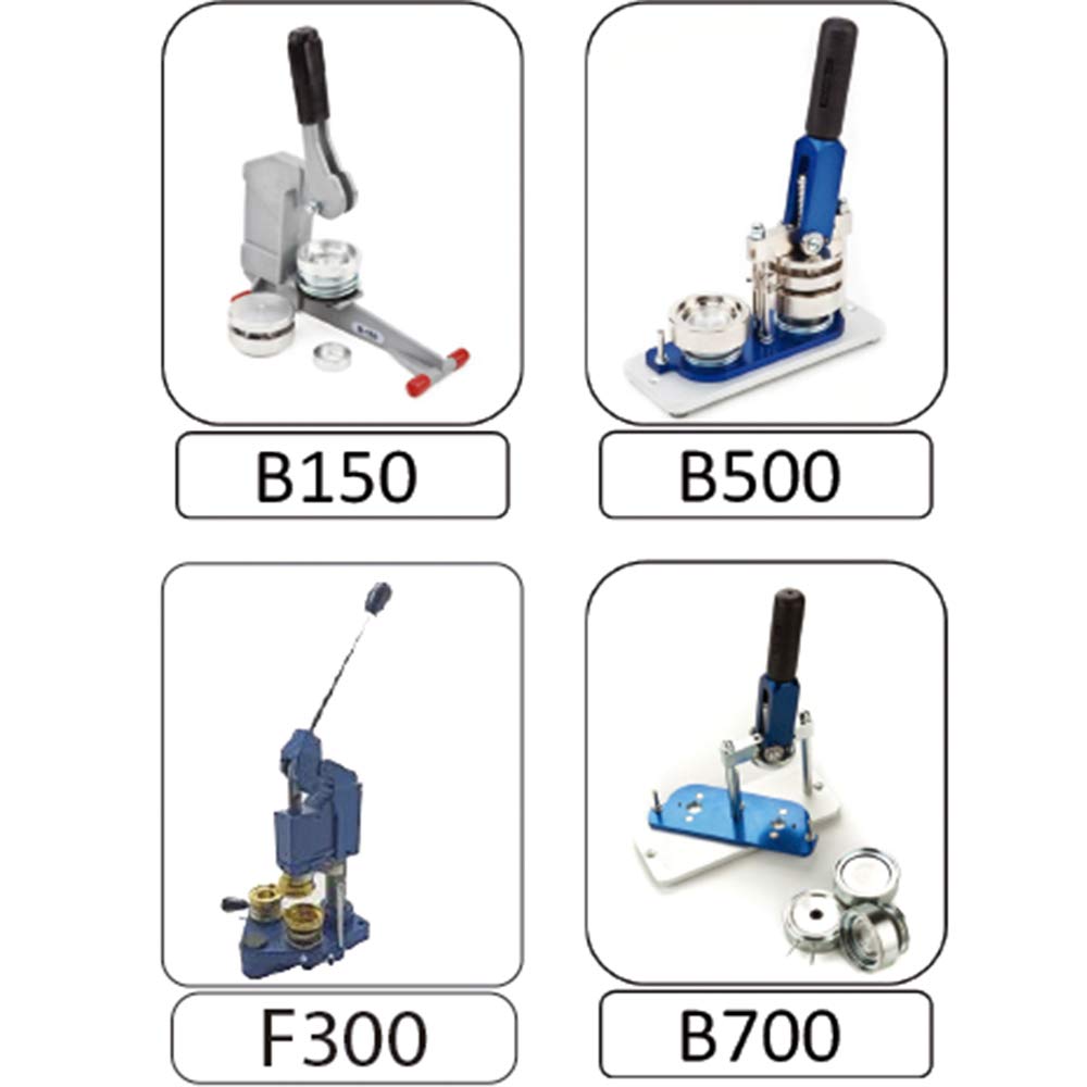 100 Consumibles Chapas para Hacer con Alfiler 38 mm y Plástico Protector para Máquinas B150 F300 B500 B700