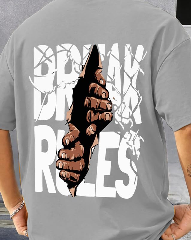 Image of AUSK Baggy Hip-Hop T-Shirt for Men - Graphic Printed T Shirts || Oversized Men Tshirt || T-Shirts