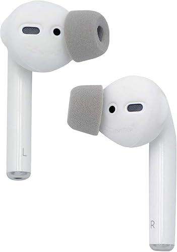 Comply SoftCONNECT - Puntas de repuesto de espuma suave para Apple AirPods (Gen. 1 y 2), auriculares Apple y auriculares similares (grandes, 2 pares)