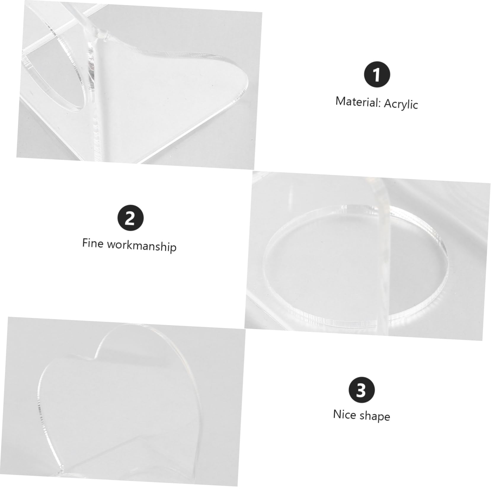 VICASKY Special Makeup 2 Piece Acrylic Palette Set for Cosmetics Nail Art Creams Reusable Easy to Wash