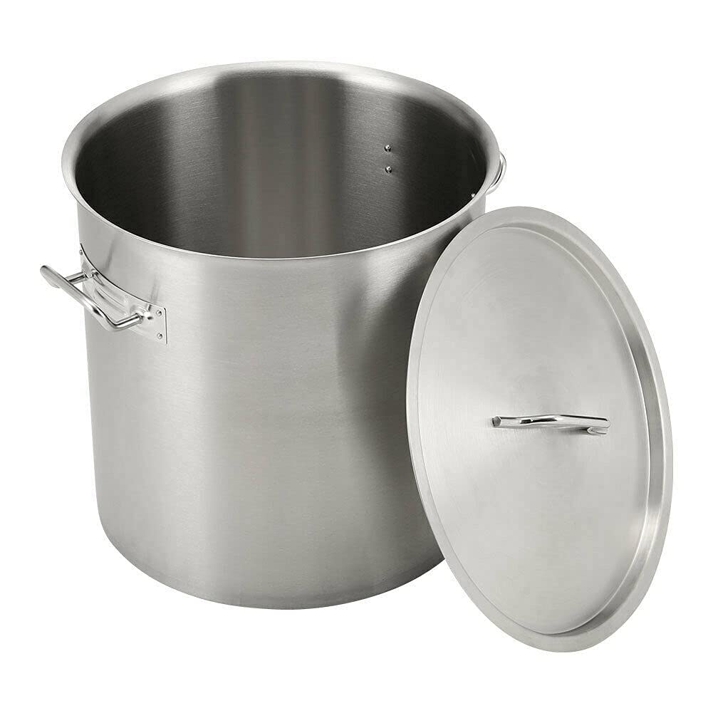 HoitoDeals 1Pcs 50L Stainless Steel Deep Stock Pot Pan Boiling Stew Soup Cooking Casserole With Lid