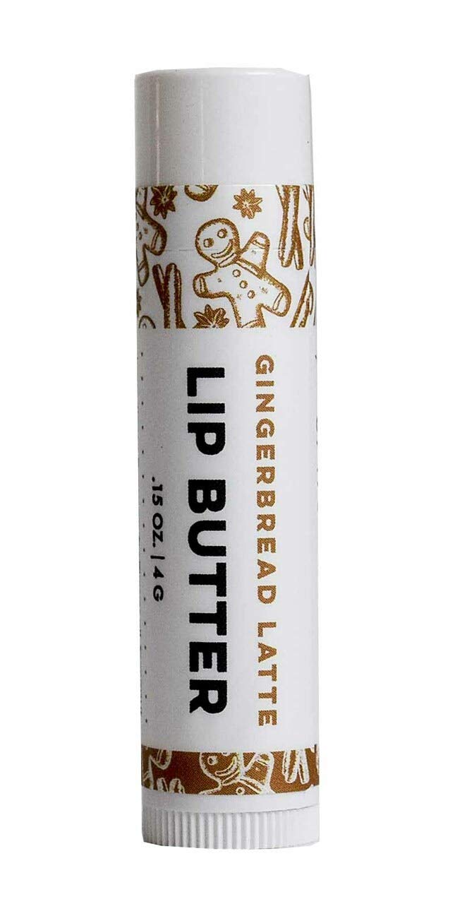 Gingerbread Latte Lip Butter - Organic Cold-Pressed Oils & Beeswax to Soothe & Protect - Lip Balm - Handmade in USA by DAYSPA Body Basics