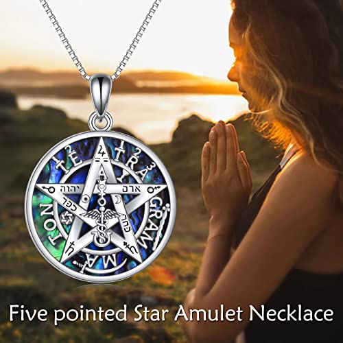 Tetragrammaton/Memento Mori/Allah/Necklace 925 Sterling Silver Gothic Skull Memento Mori Pendant Stoic Reminder Jewelry for Men Women 6