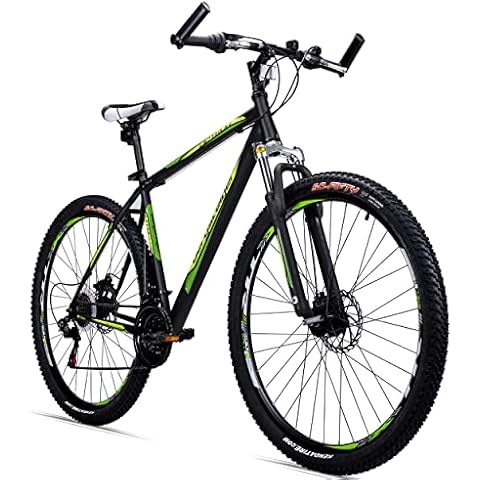Bergsteiger Detroit 29 Zoll Mountainbike, geeignet ab 170 cm, Scheibenbremse, Shimano 21 Gang-Schaltung, Gabel-Federung mit Lockout-Funktion, Jungen-Fahrrad & Herren-Fahrrad Cover