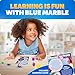 Blue Marble Bouncy Ball Science Kit - Make Up to 45 Glow in The Dark Bouncy Balls for Kids with 6 Colors & 5 Mold Shapes, DIY STEM Projects, Science Kit, Kids Science Projects