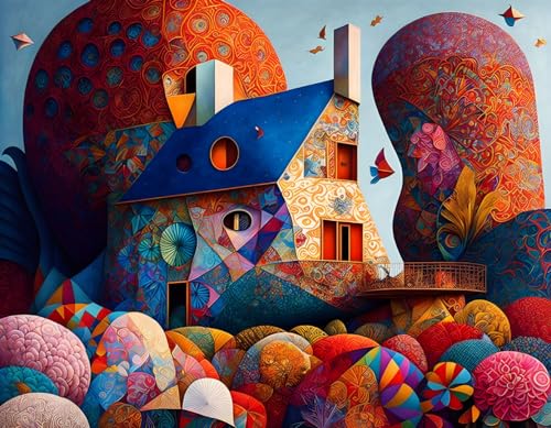 Poster sur toile sans cadre 58x90 cm SERENDIPITP Maison avec de beaux motifs pour decoration