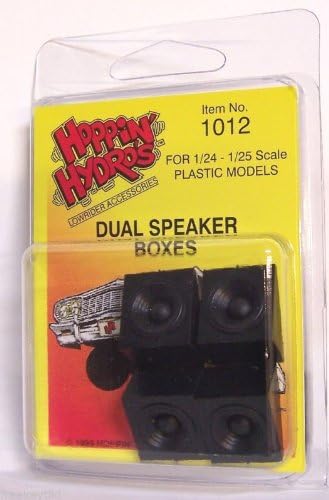 4 cajas de altavoces dobles negras (para kits de modelos Hobby) escala 1/24 1/25