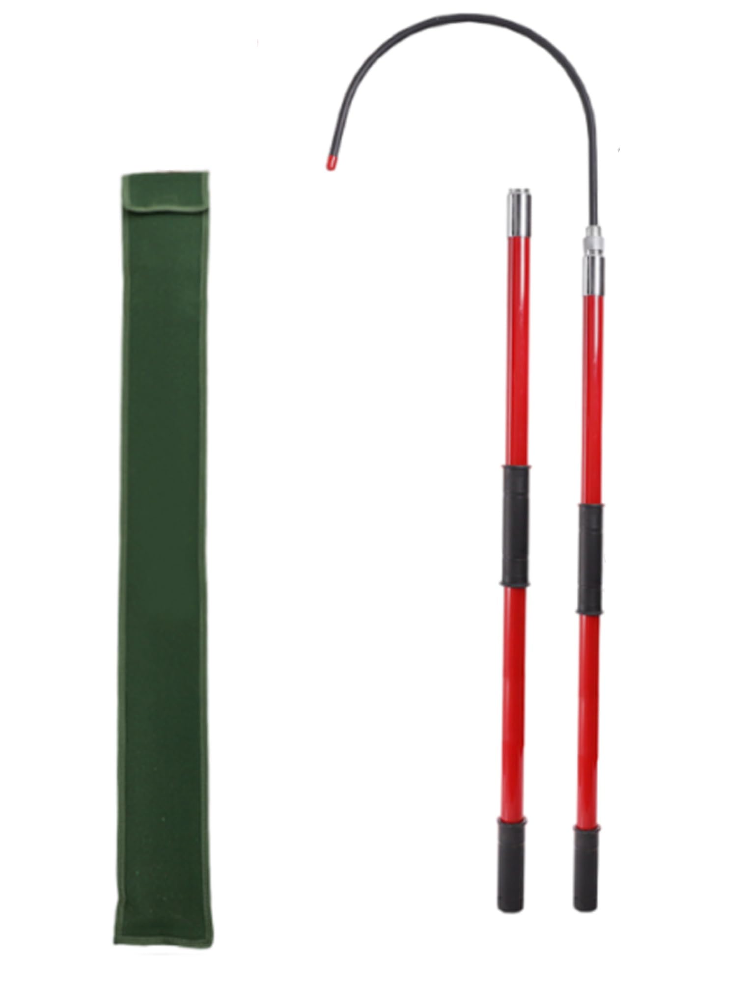 Izolowany hak ratowniczy wysokiego napięcia - 45 cm (18 cali) - Narzędzie dla strażaków, elektryków, techników linii i mechaników - czerwony, izolacja 300 cm dla bezpieczeństwa i wydajności