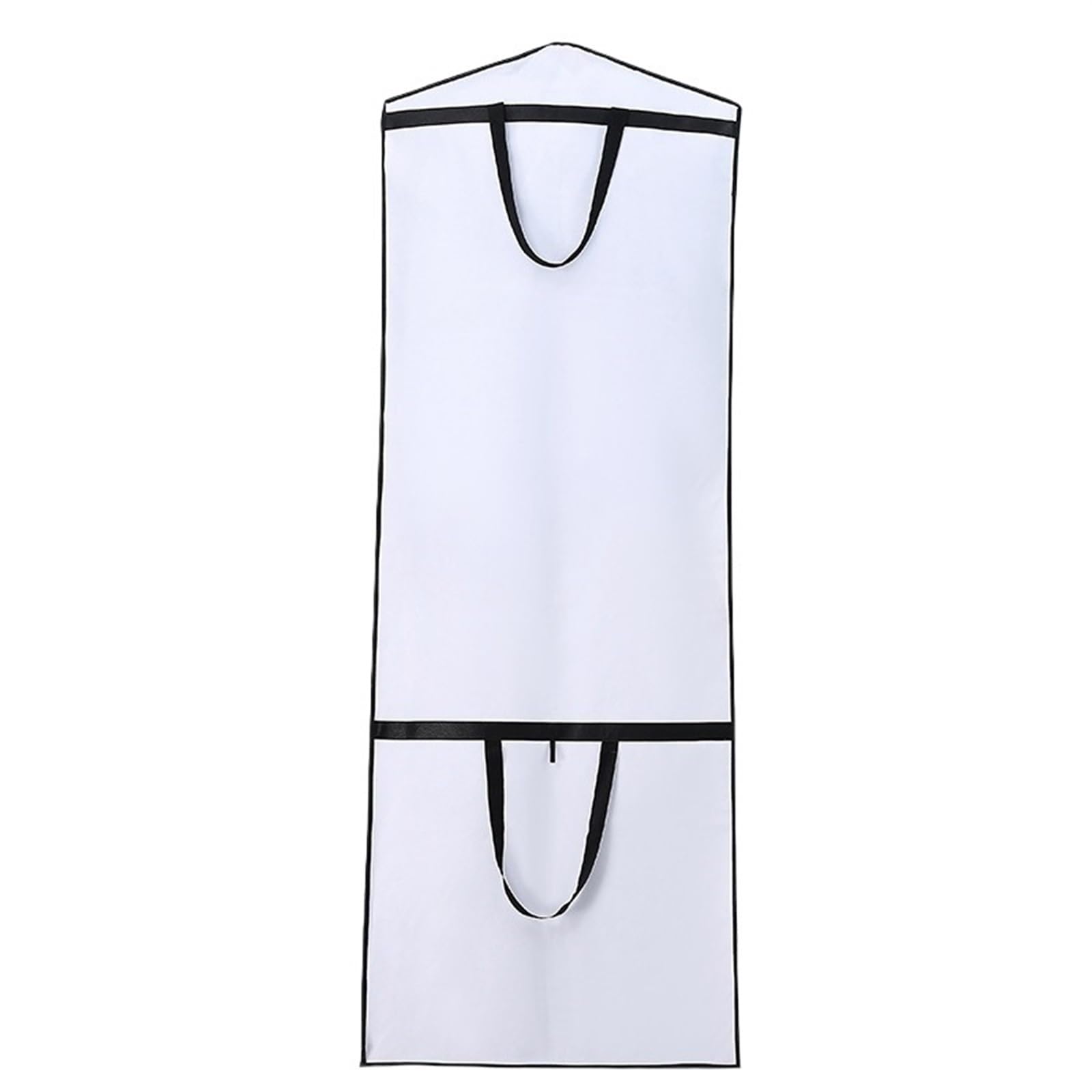 Pieghevole addensare abito da sposa copertura antipolvere donna borse portaoggetti for la protezione dei vestiti a lungo tratto domestico per abiti da sposa(WHITE)