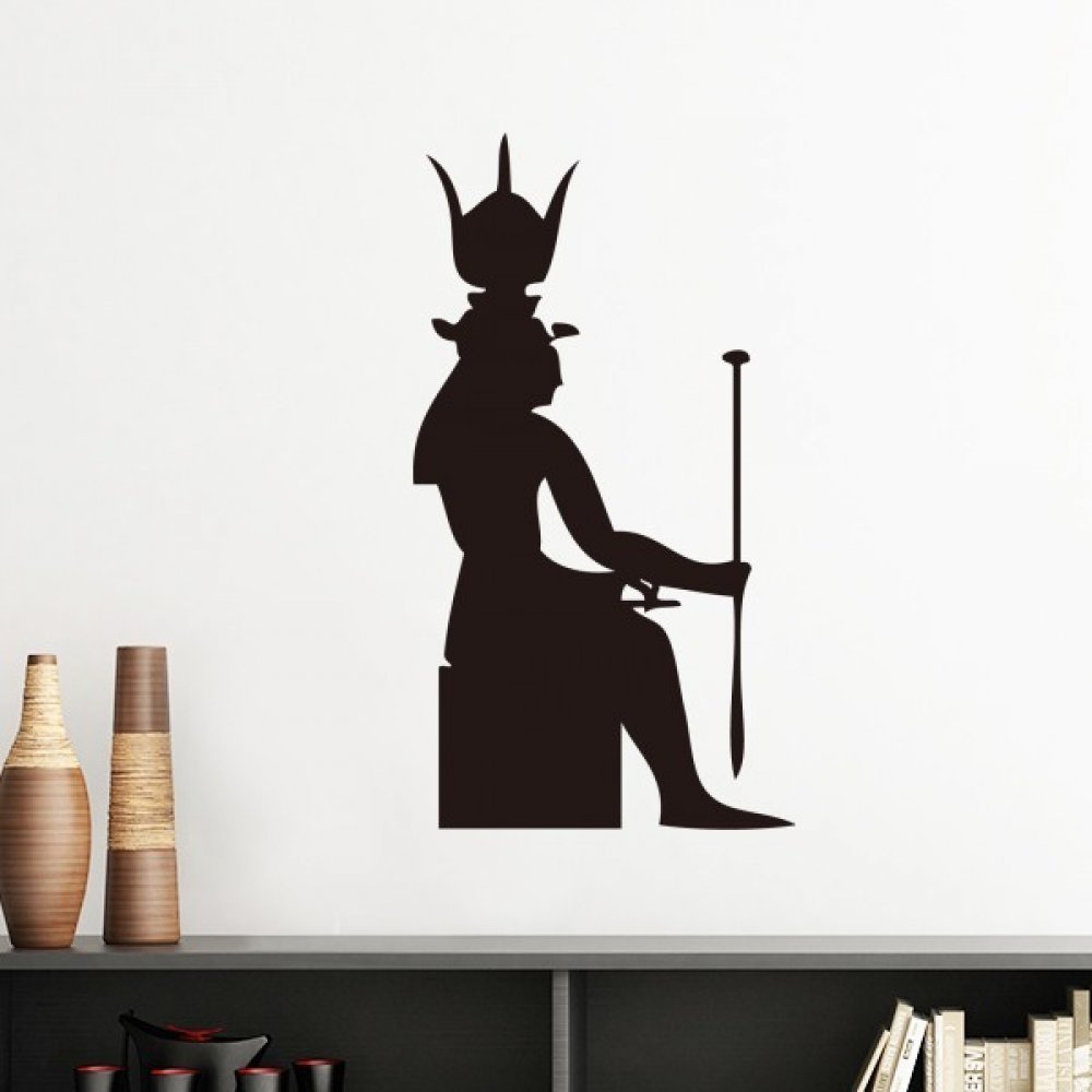 Stickers mural silhouette pharaon Egypte ancienne 40cm