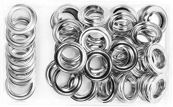 20mm Eyelet Punch Set Large Tarpaulin Eyelet Set Silver Metal Grommet Eyelet Set for Curtains Canvas Fabric Clothing-
