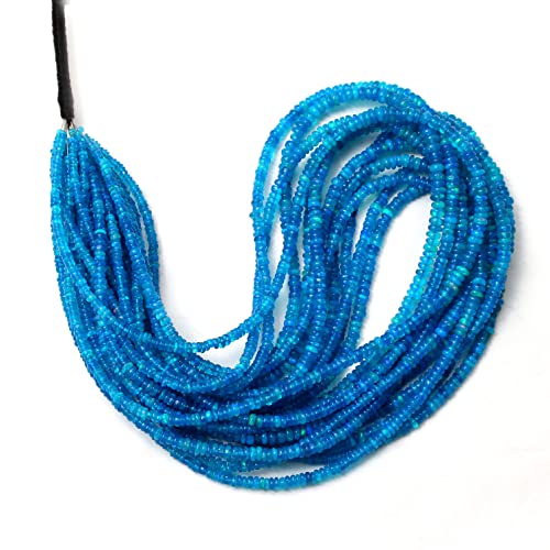 Cuentas de ópalo de fuego etíope, cuentas de ópalo de fuego Welo en forma redonda, cuentas de cristal de ópalo liso de 2,5 a 4,5 mm, cuentas de collar de 45,7 cm