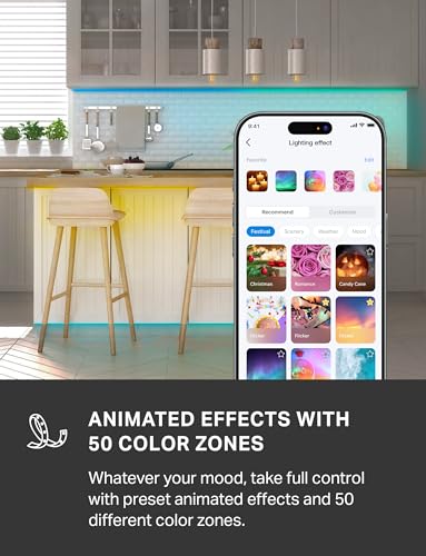 Lighting Tapo TP-Link RGBWIC Smart LED Light Strip 16.4Ft, 1000 Lumens, 16M Dimmable Colors, 50 Color Zones, Works w/Apple HomeKit/Alexa/Google Home, Sync-to-Sound, IP44 PU Coating, Trimmable L930-5 SmartThings Compatible Lighting Tapo TP-Link RGBWIC Smart LED Light Strip 16.4Ft, 1000 Lumens, 16M Dimmable Colors, 50 Color Zones, Works w/Apple HomeKit/Alexa/Google Home, Sync-to-Sound, IP44 PU Coating, Trimmable L930-5 SmartThings Compatible