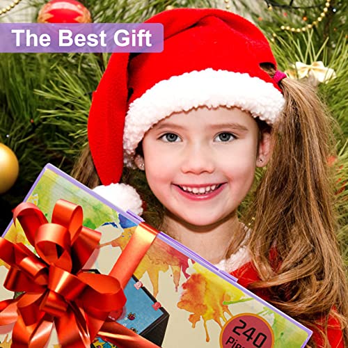 image for VigorFun Art Supplies, 240-Piece Drawing Art Kit, Gifts for Girls Boys